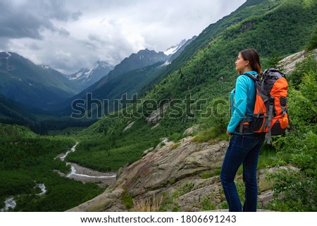 Similar – Image, Stock Photo Enjoy the view Hiking