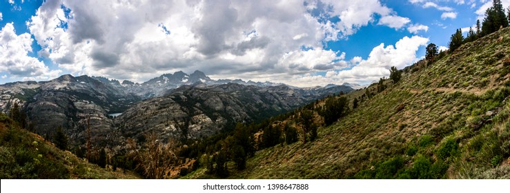 Backpacking The Pacific Crest Trail In Summer Crossing Donohue Pass Between Ansel Adams Wilderness And Yosemite National Park In California