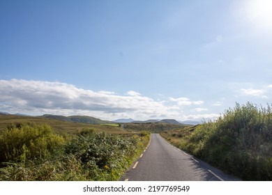 Backroads Of The Irish Countryside At Sunset 