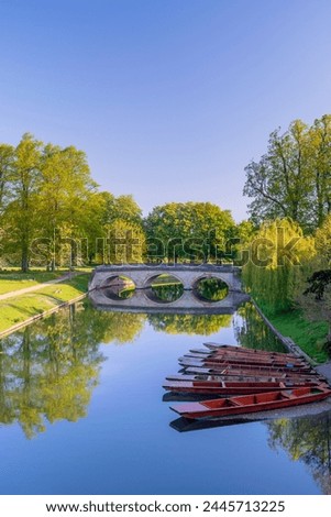 The Backs, Trinity College, Trinity Bridge over River Cam, Cambridge, Cambridgeshire, England, United Kingdom, Europe
