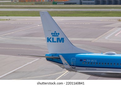 Backside KLM Plane At Schiphol Airport The Netherlands 25-5-2022