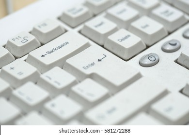 Backspace key on a keyboard