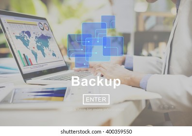 Backup Data Storage Restore Database Concept