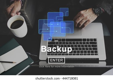Backup Data Storage Restore Database Concept