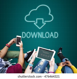 Backup Download Computing Digital Graphic Concept