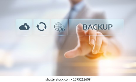 Backup Software Application Database internet technology concept.
