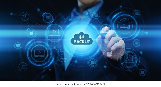 Backup Storage Data Internet Technology Business concept. - Shutterstock ID 1169240743