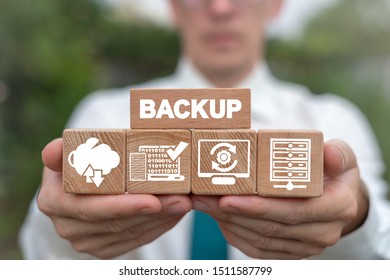 Backup Storage Data Internet Technology Business concept.