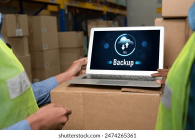 Backup Storage Data Internet Technology Business concept. Database storage cloud technology file data transfer sharing, cyber, big data information, internet banking application download upload snugly