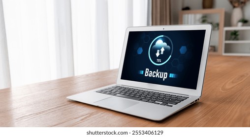 Backup Storage Data Internet Technology Business concept. Database storage cloud technology file data transfer sharing, cyber, big data information, internet banking application download upload snugly