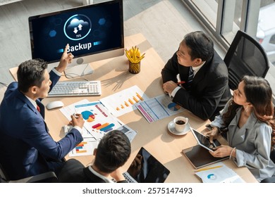 Backup Storage Data Internet Technology Business concept. Database storage cloud technology file data transfer sharing, cyber, big data information, internet banking application download upload snugly