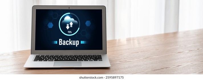 Backup Storage Data Internet Technology Business concept. Database storage cloud technology file data transfer sharing, cyber, big data information, internet banking application download upload snugly