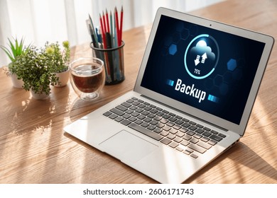 Backup Storage Data Internet Technology Business concept. Database storage cloud technology file data transfer sharing, cyber, big data information, internet banking application download upload snugly
