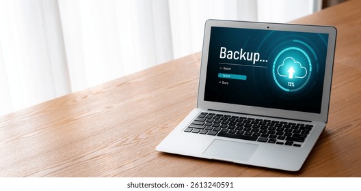 Backup Storage Data Internet Technology Business concept. Database storage cloud technology file data transfer sharing, cyber, big data information, internet banking application download upload snugly