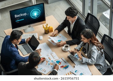 Backup Storage Data Internet Technology Business concept. Database storage cloud technology file data transfer sharing, cyber, big data information, internet banking application download upload snugly