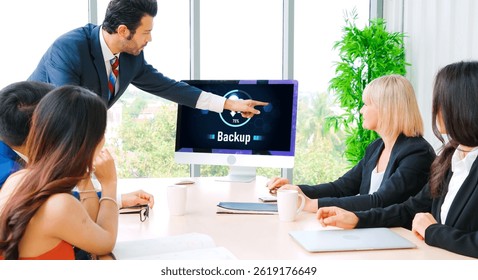 Backup Storage Data Internet Technology Business concept. Database storage cloud technology file data transfer sharing, cyber, big data information, internet banking application download upload snugly