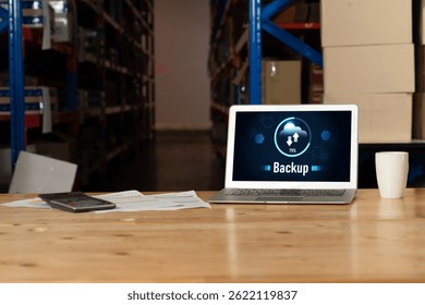 Backup Storage Data Internet Technology Business concept. Database storage cloud technology file data transfer sharing, cyber, big data information, internet banking application download upload snugly