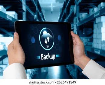 Backup Storage Data Internet Technology Business concept. Database storage cloud technology file data transfer sharing, cyber, big data information, internet banking application download upload snugly - Powered by Shutterstock - Get 15% off with code: PIKWIZARD15