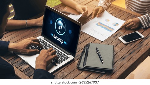 Backup Storage Data Internet Technology Business concept. Database storage cloud technology file data transfer sharing, cyber, big data information, internet banking application download upload snugly