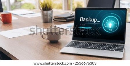 Backup Storage Data Internet Technology Business concept. Database storage cloud technology file data transfer sharing, cyber, big data information, internet banking application download upload snugly