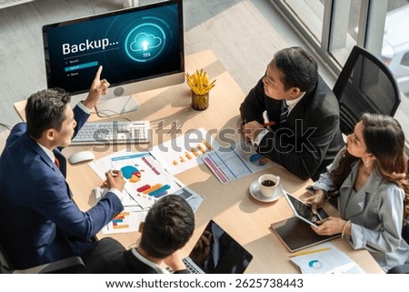 Backup Storage Data Internet Technology Business concept. Database storage cloud technology file data transfer sharing, cyber, big data information, internet banking application download upload snugly