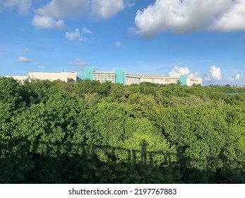 Backwater And Untouched Jungle Of Cancun’s Hotel Zone Peninsula. Cancun, Mexico, August 12th 2022