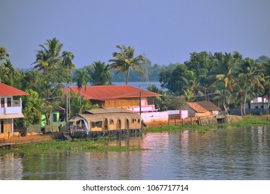 Backwaters In Pallathuruthy Village, Located In The Alappuzha District.