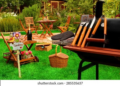  Backyard  BBQ Grill Party Or Picnic Concept