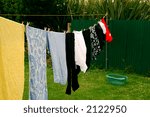 Backyard clothesline