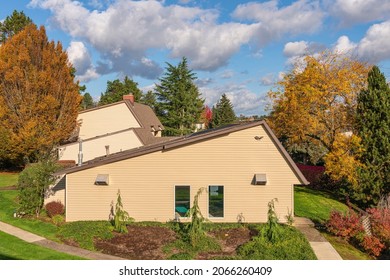 Backyard Landscape And Autumn Colors Gresham Oregon.