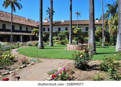 The Backyard Of Old Mission, Santa Barbara, California