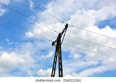Backyard pole with high voltage power lines