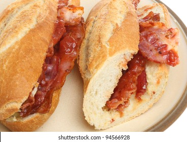 Bacon Baguette With Tomato Ketchup