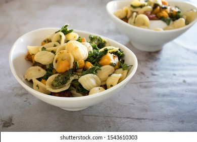 Bacon, Butternut Squash And Kale  Orecchiette Pasta