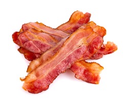 Bacon Izolat Pe Fundal Alb