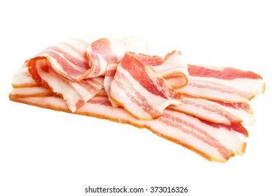 Bacon Isolated On White Background 