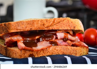 Bacon Sandwich With Brown Sauce