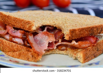 Bacon Sandwich With Brown Sauce