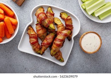 Bacon Wrapped Avocado, Game Day Appetizer, Super Bowl Food