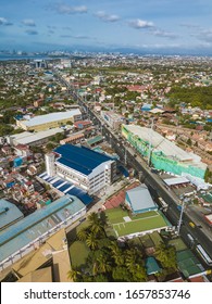 Bacoor, Cavite, Philippines: Feb 2020 - Aerial Of Aguinaldo Highway, Metro Manila Skyline Visible From Afar