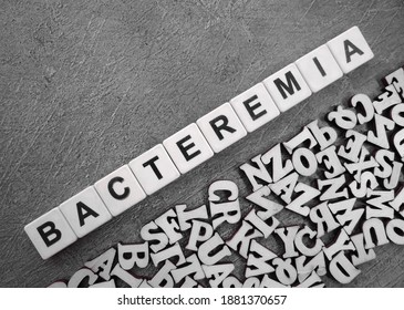 Bacteremia, Word Cube With Background.