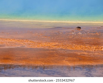 Bacteria created colors in Grand Prismatic Springs, Yellowstone National Park. Summertime.  - Powered by Shutterstock