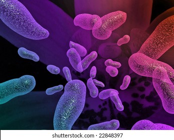 Bacterium background.