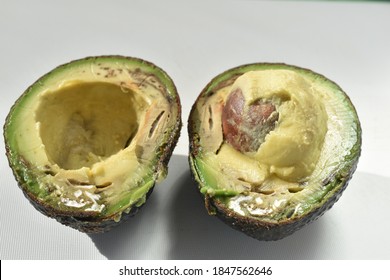 Bad Avocado Cut Open - Rotten And Moldy