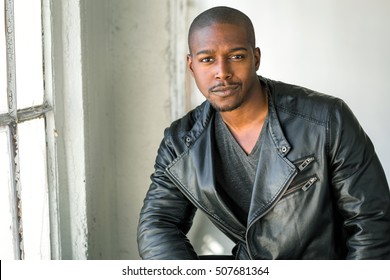 Bad Boy Confident Sexy Masculine Man Serious Look In Eyes Tough Edgy African American