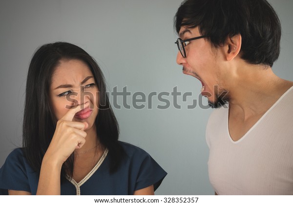 Bad breath from the\
husband.