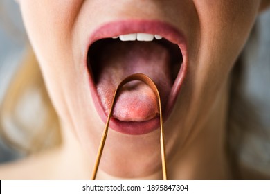 Bad Breath Tongue Scraper Or Brush Cleaner