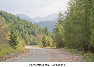 Bad condition mountain road - Shutterstock ID 224816344