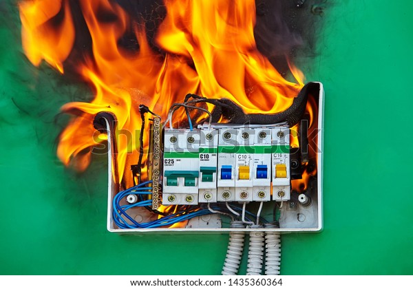 Bad electrical wiring\
system in electrical switchboard became the cause of fire. A faulty\
circuit breaker caught fire in a switchboard and caused a household\
electrical fire.