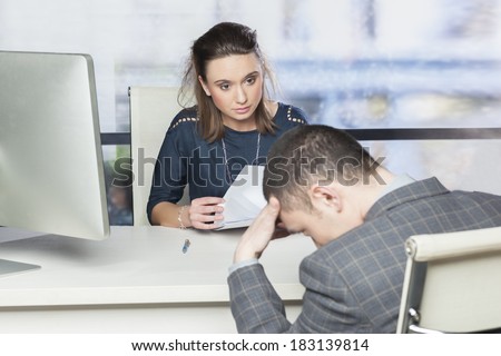 bad job interview concept